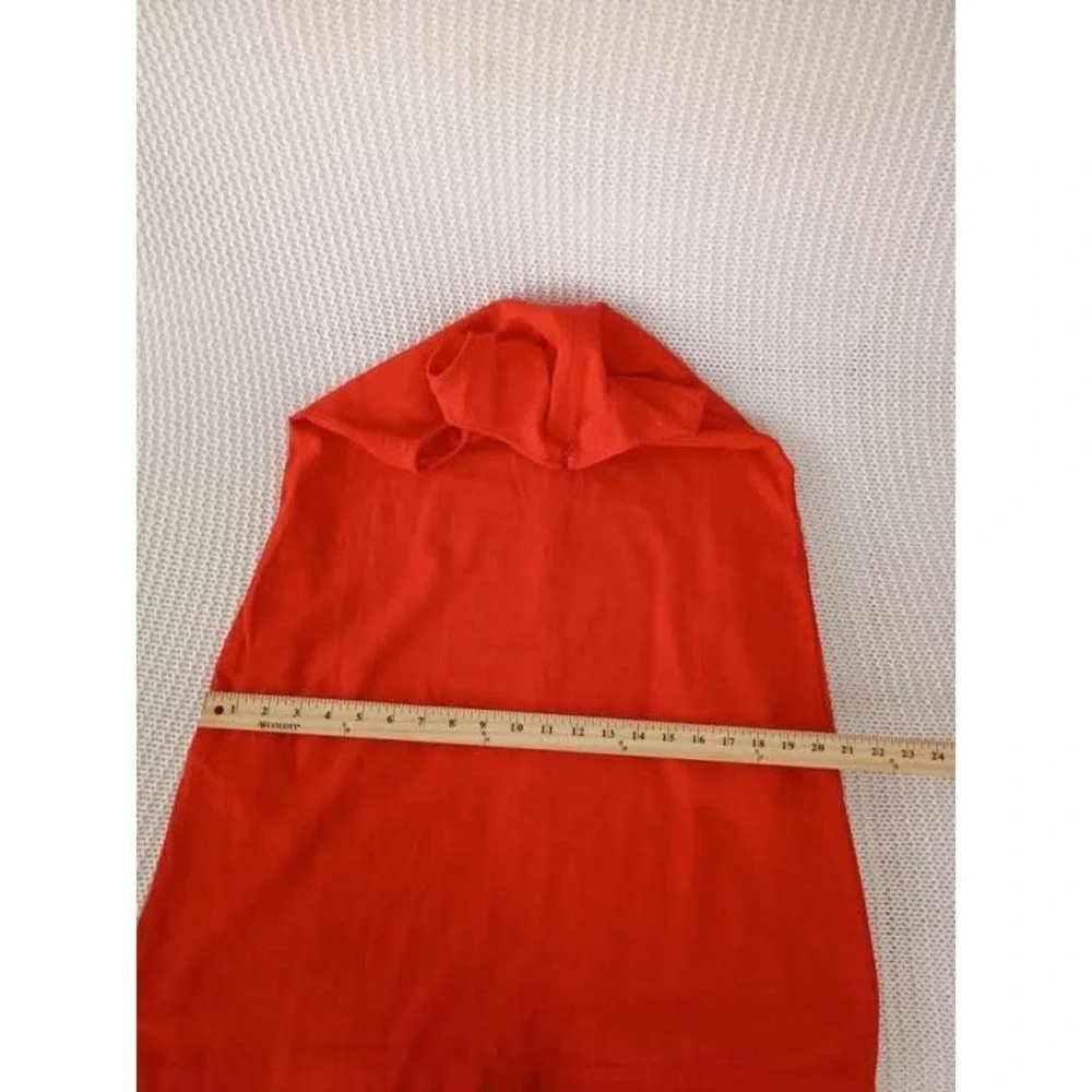 J.CREW Red Linen Blnd Sleeveless Shift Dress Fits S NWOT Minimalist Classic $148